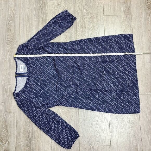 old Navy Long Sleeve Navy Blue Print Mini Dress XS - Picture 14 of 15